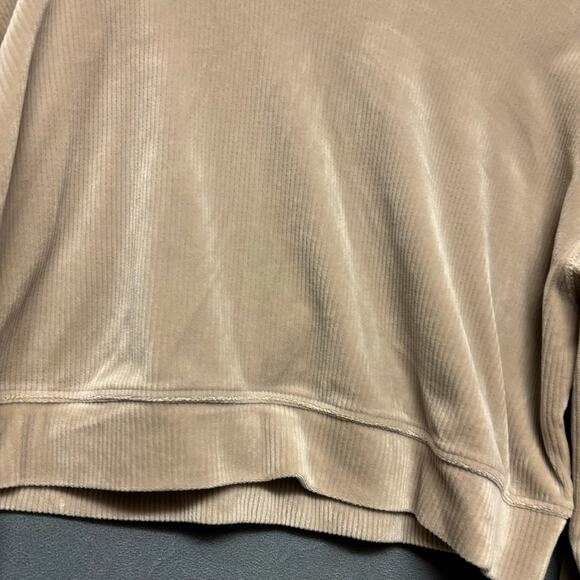 Divided Velvet Ribbed Cropped Sweater Crewneck Corduroy Womens Small Preppy Y2K - Picture 9 of 9
